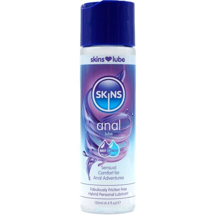 SKINS - LUBRIFICANTE ANAL HÍBRIDO À BASE DE ÁGUA E SILICONE 130 ML