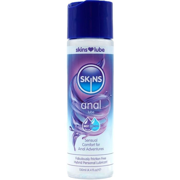SKINS - LUBRIFICANTE ANAL HÍBRIDO À BASE DE ÁGUA E SILICONE 130 ML