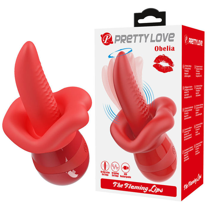 PRETTY LOVE - OBELIA VIBRADOR DE LÍNGUA COM MOVIMENTO ORBITAL
