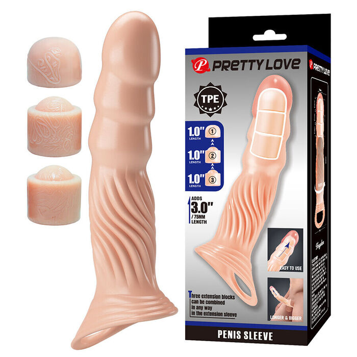 PRETTY LOVE - CAPA PENIANA TEXTURIZADA COM EXTENSORES