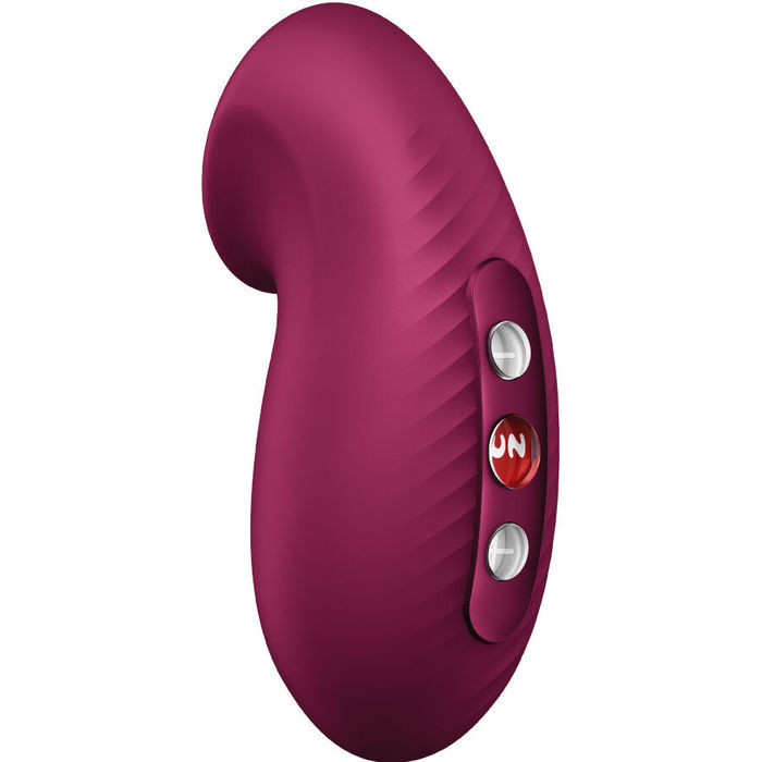 FUN FACTORY - VIBRADOR DESIRE AIR PULSE VERMELHO VINHO