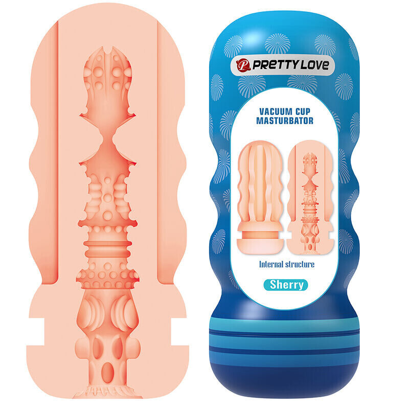 PRETTY LOVE - SHERRY, MASTURBADOR VAGINAL COM VENTOSA E TEXTURAS INTERNAS