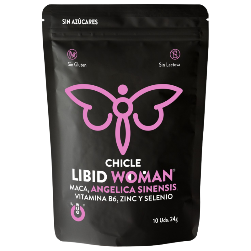 WUG LIBID WOMAN – Goma de mascar funcional com Maca, Ginseng Feminino e Zinco para aumentar a vitalidade feminina.