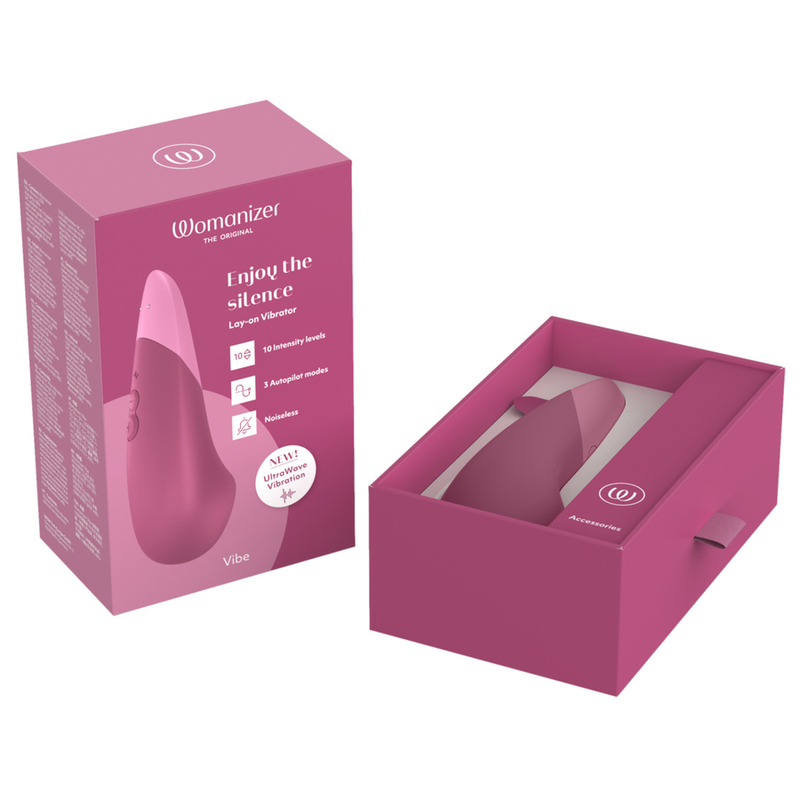 WOMANIZER - VIBE VIBE VIBRADOR SILENCIOSO DE USO INTERNO ROSA ESCURO