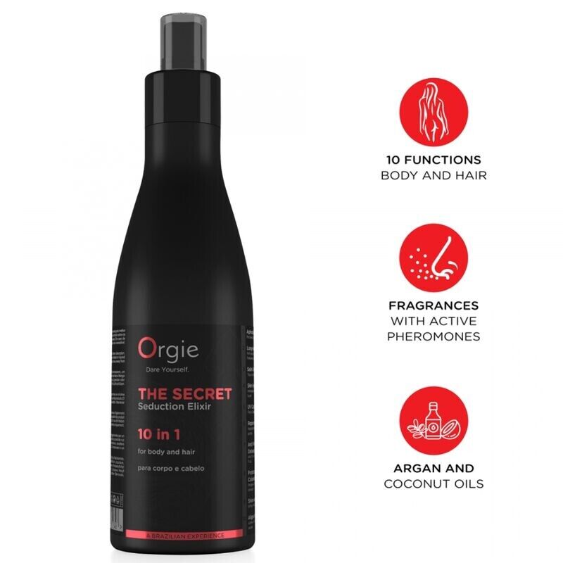 ORGIE - O ELIXIR SECRETO DA SEDUÇÃO 10 EM 1 LOÇÃO PARA CORPO E CABELO 200 ML