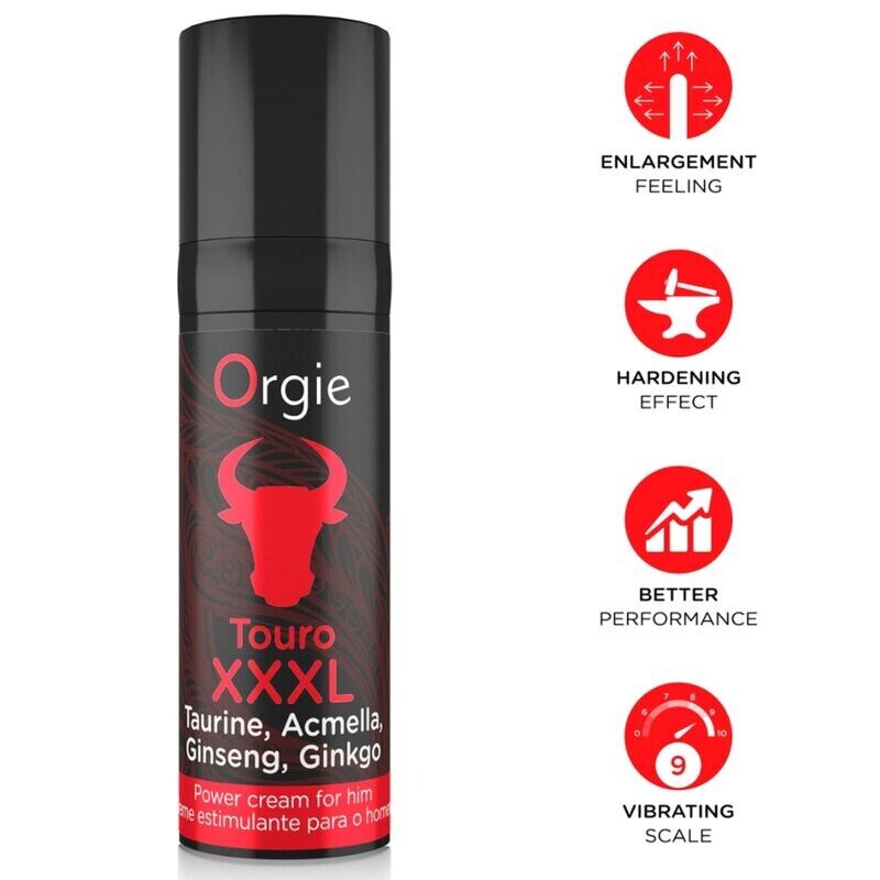 ORGIE - TOURO XXXL CREME AUMENTADOR E AMPLIADOR DE EREÇÃO 15 ML