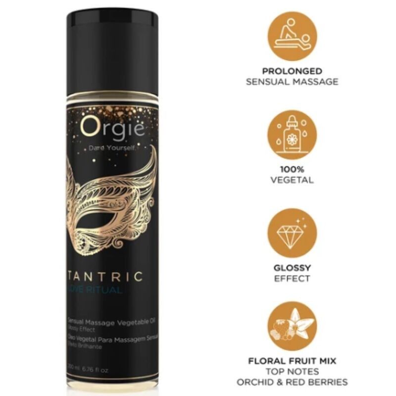 ORGIE - RITUAL DE AMOR TÂNTRICA MASSAGEM SENSUAL ÓLEO VEGETAL 200 ML
