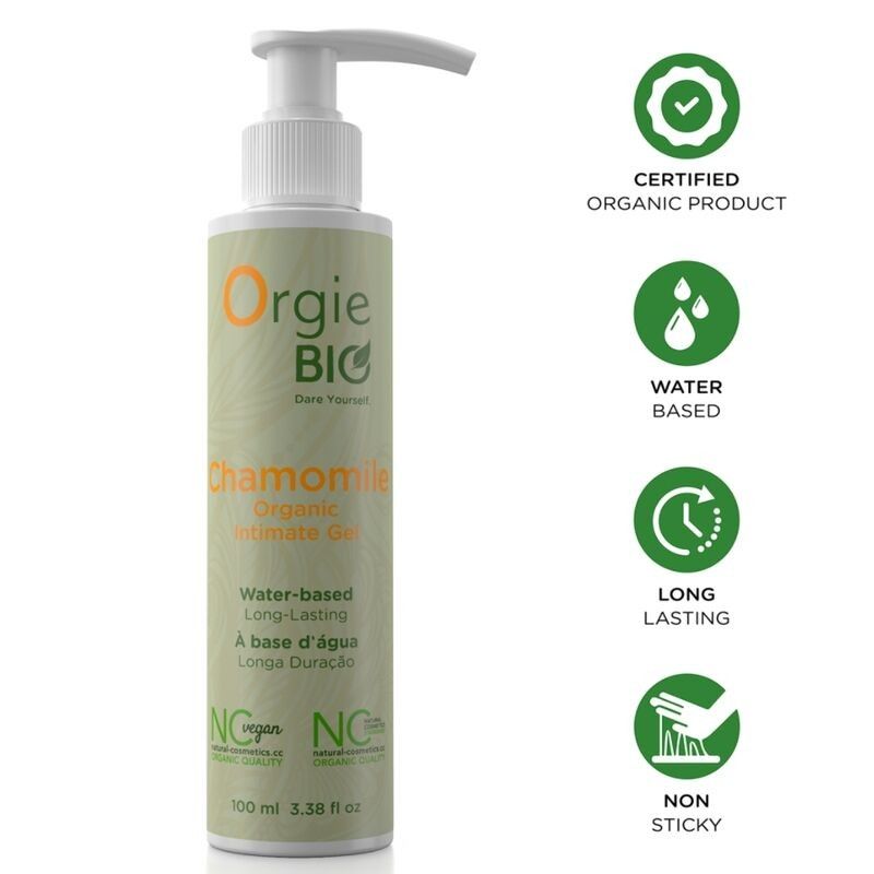 ORGIE - GEL ÍNTIMO ORGÂNICO À BASE DE ÁGUA COM CAMOMILA BIO 100 ML