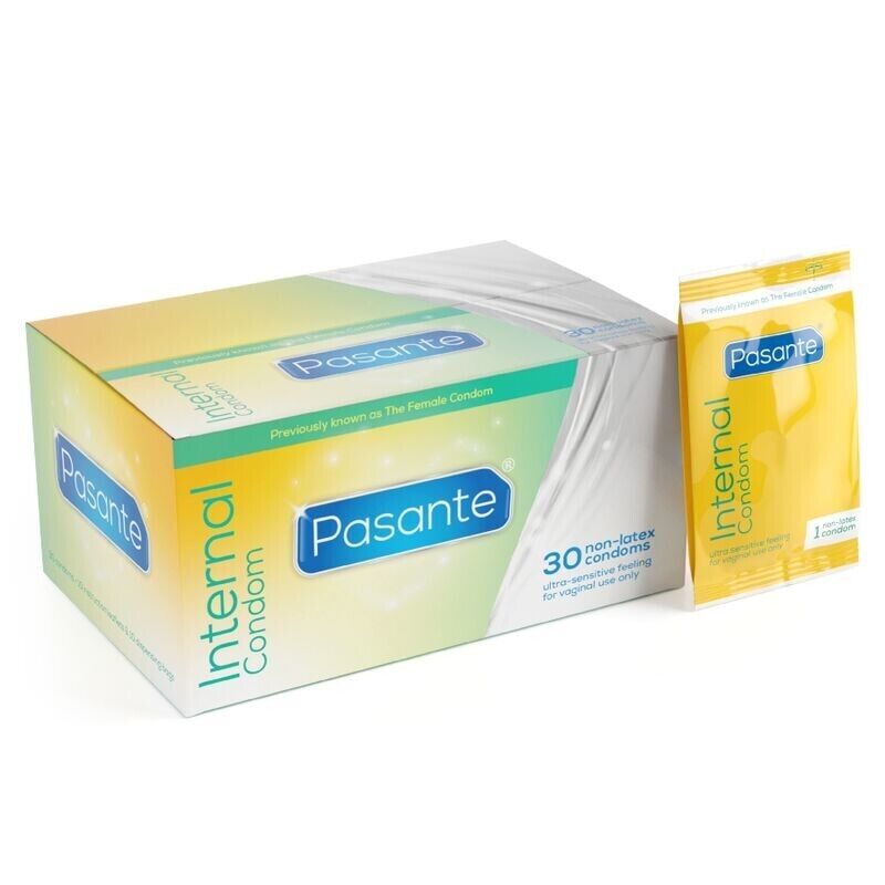 PASANTE - PRESERVATIVOS FEMININOS INTERNOS CAIXA 30 UNIDADES