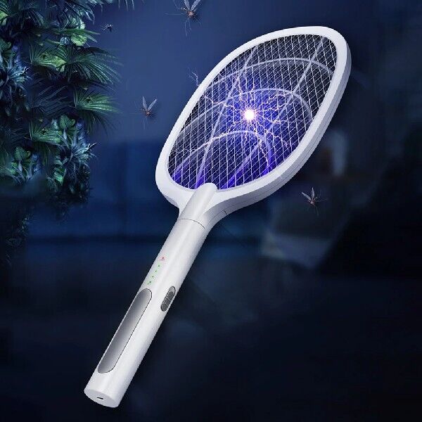Raquete Elétrica Anti-Mosquitos 2 em 1
