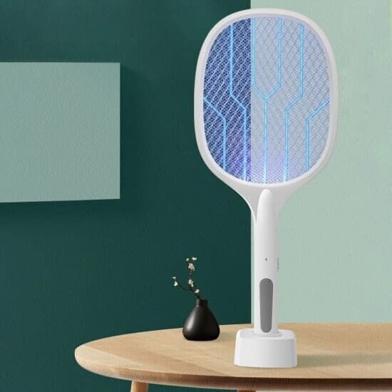 Raquete Elétrica Anti-Mosquitos 2 em 1
