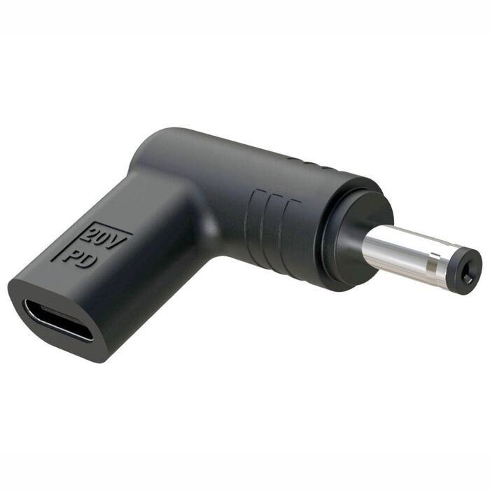 Ficha Adaptadora USB-C Fêmea / Ficha DC 1.35x4.4mm Macho