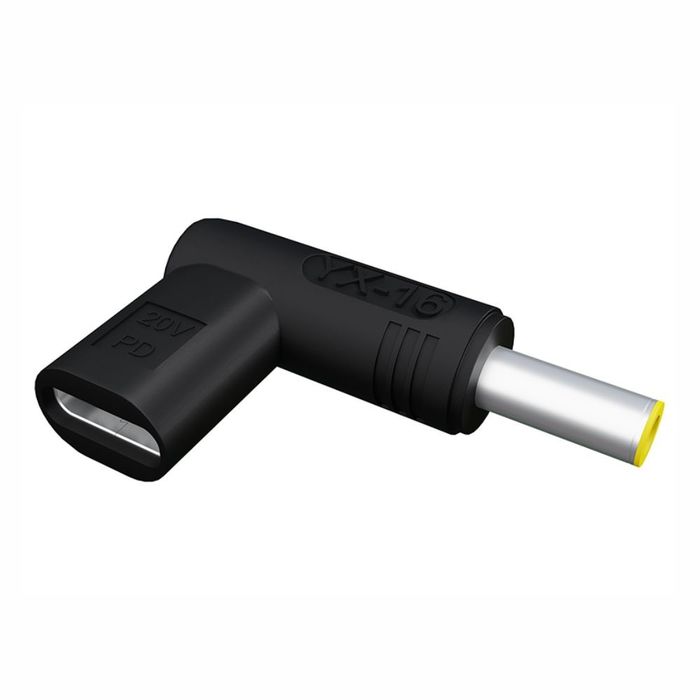 Ficha Adaptadora USB-C Fêmea / Ficha DC 3.0x5.5mm Macho