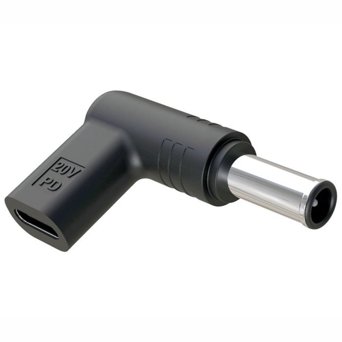 Ficha Adaptadora USB-C Fêmea / Ficha DC 4.4x6.5mm Macho