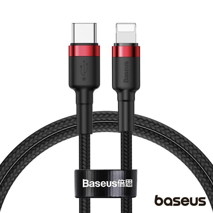 Cabo USB-C Macho P/ Lightning Macho PD 18W 1m Cafule BASEUS
