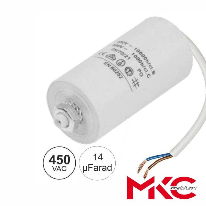 Condensador Arranque 14uF 450V C/ Fios