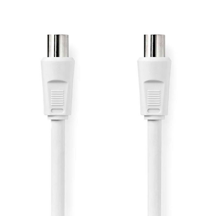Cabo Coaxial Macho/Fêmea Branco 10m