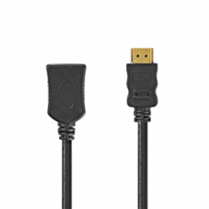 Cabo HDMI Dourado Macho / Fêmea 2.0 4K Preto 3M
