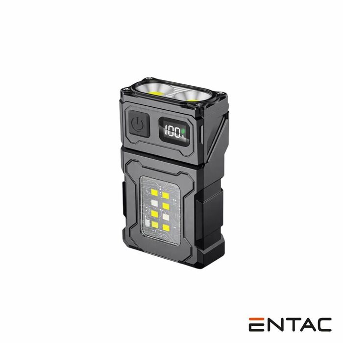 Lanterna Bolso LED Alumínio 5W+COB C/ USB-C 200lm ENTAC