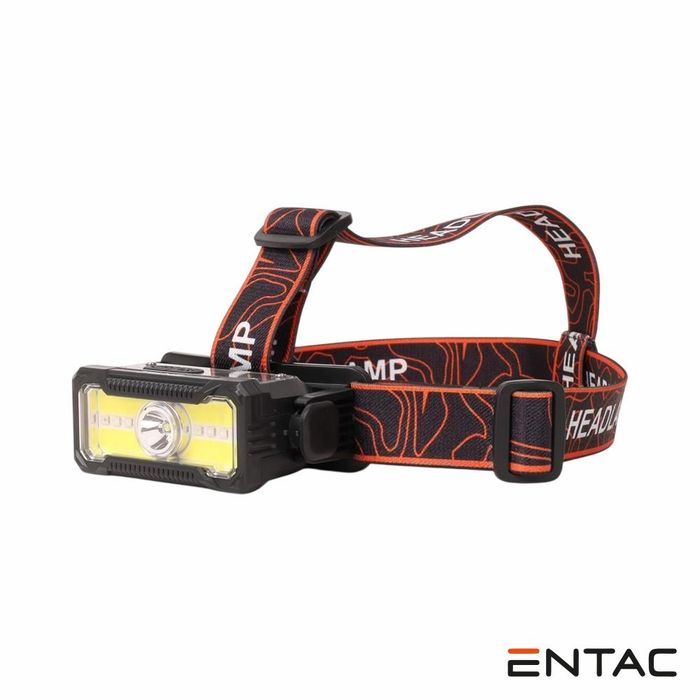 Lanterna de Cabeça 5W+COB 200lm IPX4 ENTAC