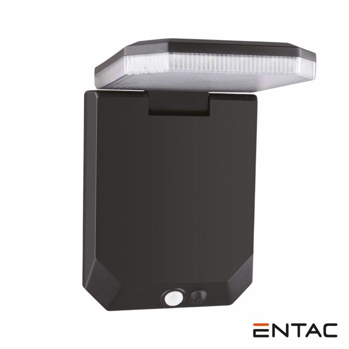 Aplique Solar Dobrável C/ Sensor De Movimento PIR ENTAC