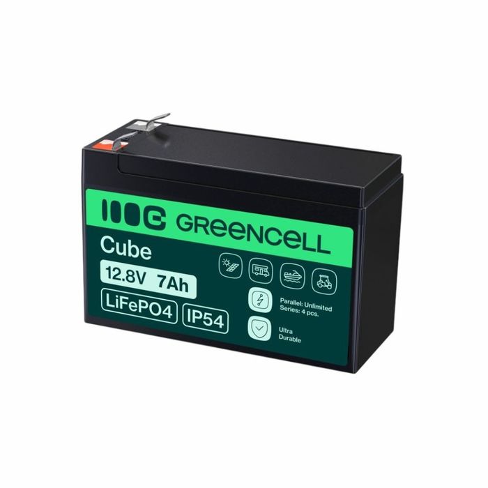Bateria de Líto LiFePO4 7A 12.8V GREEN CELL