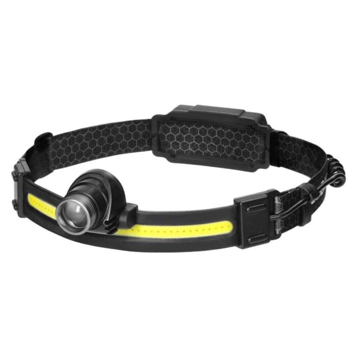 Lanterna de Cabeça COB+LED CREE Recarregável USB-C C/Sensor