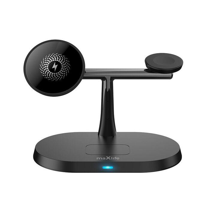 Carregador Por Indução QI 15W C/ Suporte 3em1 MAXLIFE