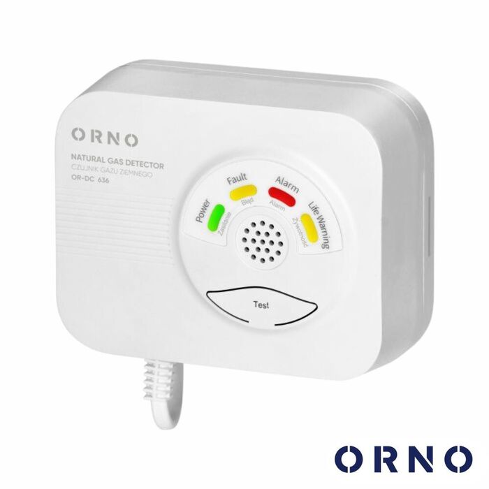 Detetor De Gás Natural 230VAC C/ Alarme ORNO