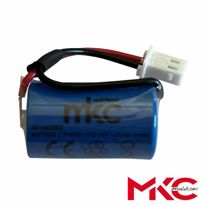 Bateria De Lítio ER14250 3,6V 1.2Ah Com Cabo e Conector MKC