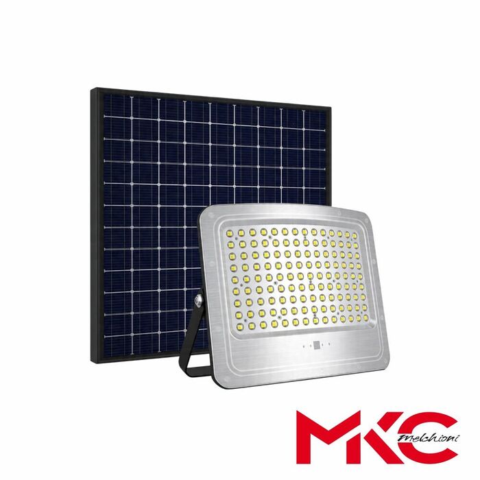 Foco LED Solar 100W Dimável C/ Sensor Crepuscular 2400lm MKC