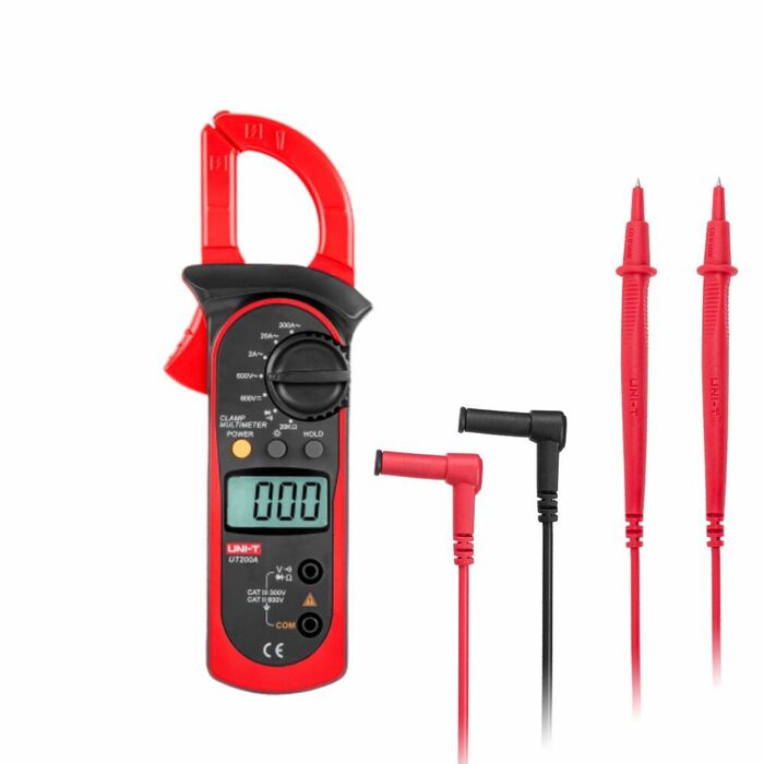 Pinça Amperimétrica Digital 200A 600V UNI-T