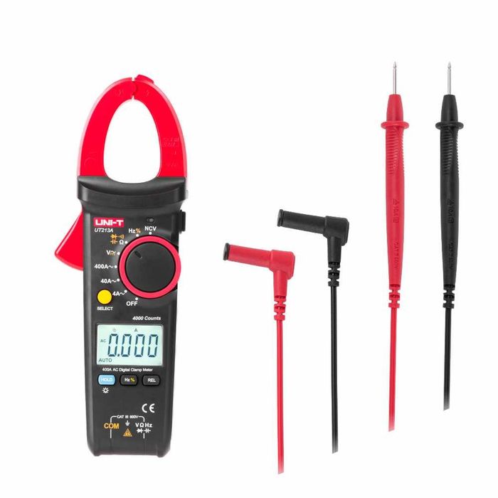 Pinça Amperimétrica Digital 400A 600V 40MOhm UNI-T