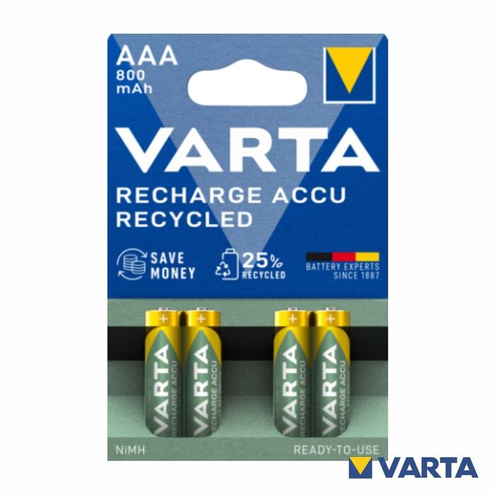Pilha Recarregável AAA 1.2V 800mAh 4x Blister VARTA