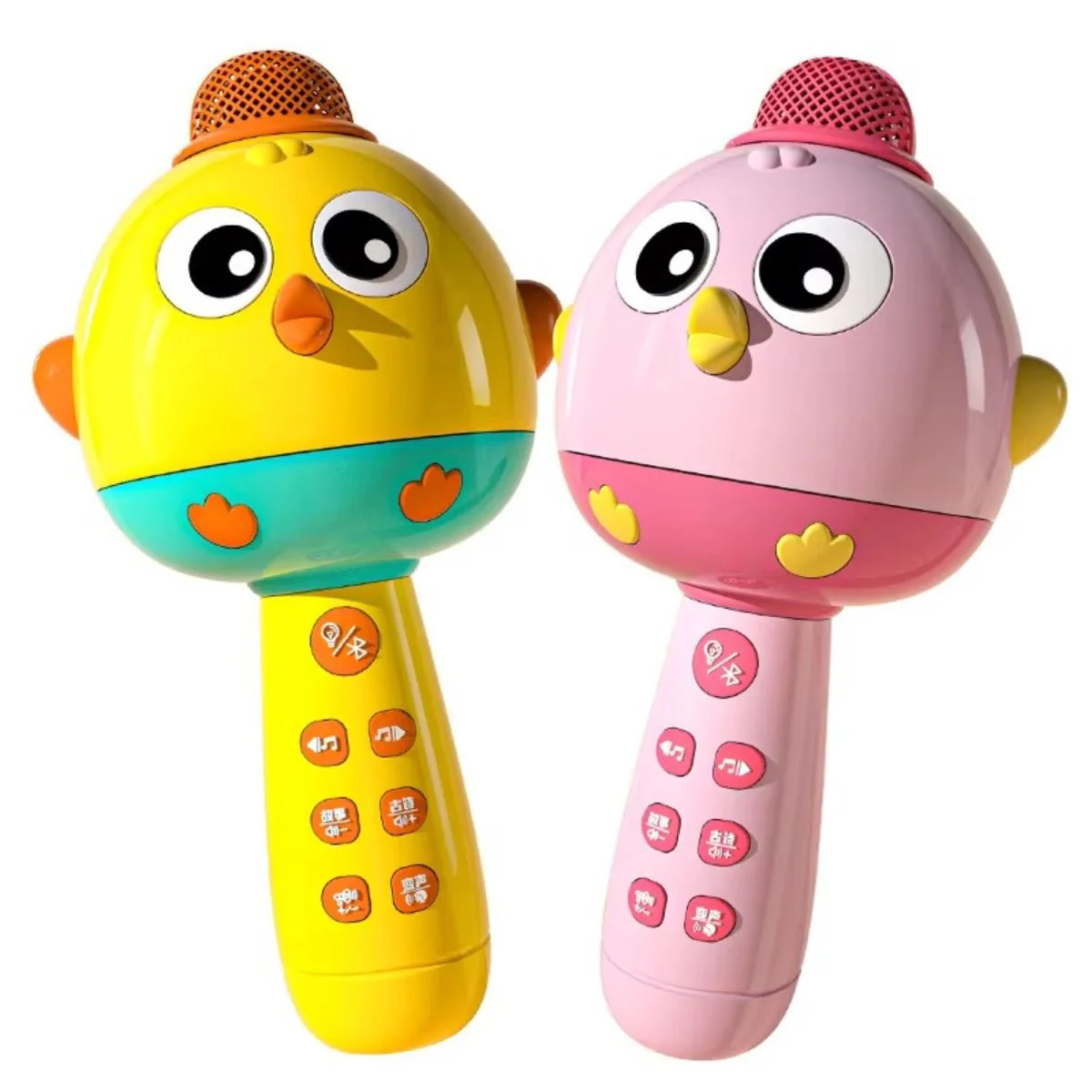 Microfone Infantil Bluetooth Karaoke Recarregável Galinha