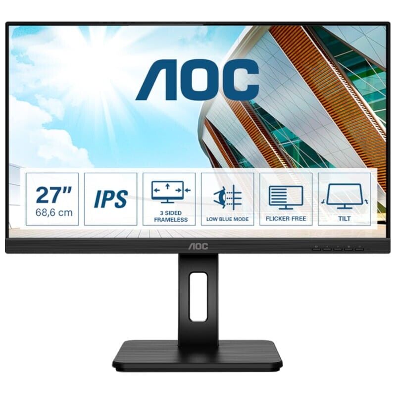 AOC 27P2Q 27 FullHD IPS Black - Monitor de PC