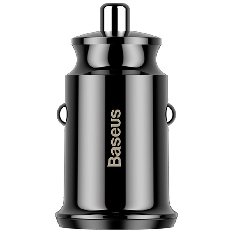 Baseus Carregador de Carro Duplo USB 3.1A Small Rice Grain Preto 0