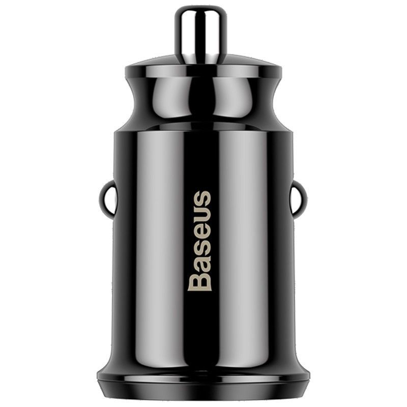Baseus Carregador de Carro Duplo USB 3.1A Small Rice Grain Preto