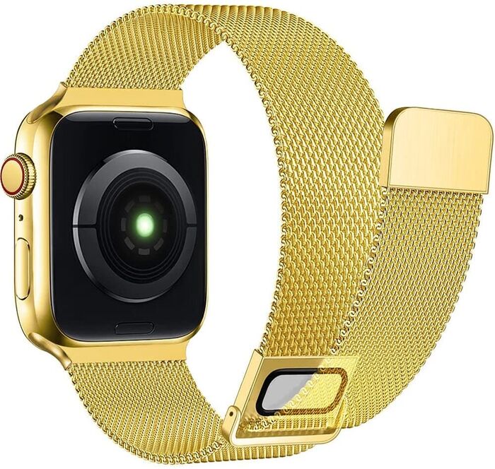 Bracelete Milanesa Metal Apple Watch 42/44/45mm Dourado