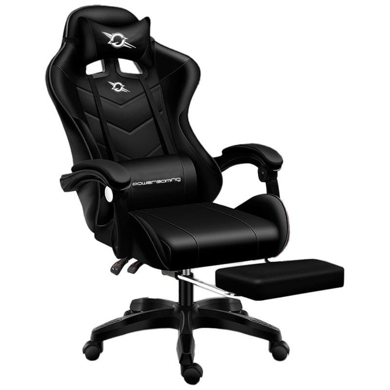 Cadeira Gaming PowerGaming Preto/Vermelho com Apoio para os Pés