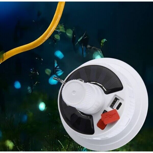 Candeeiro Solar LED Portátil com Gancho