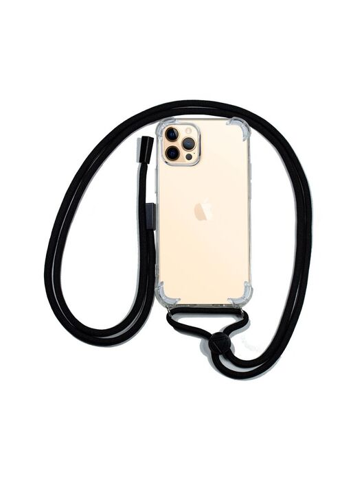 Capa Transparente com Cordão Ajustável Rosa iPhone 13 Pro