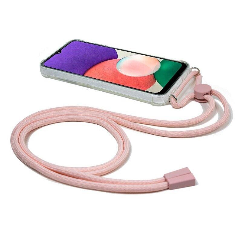Capa Transparente com Cordão Ajustável Rosa iPhone 13 Pro