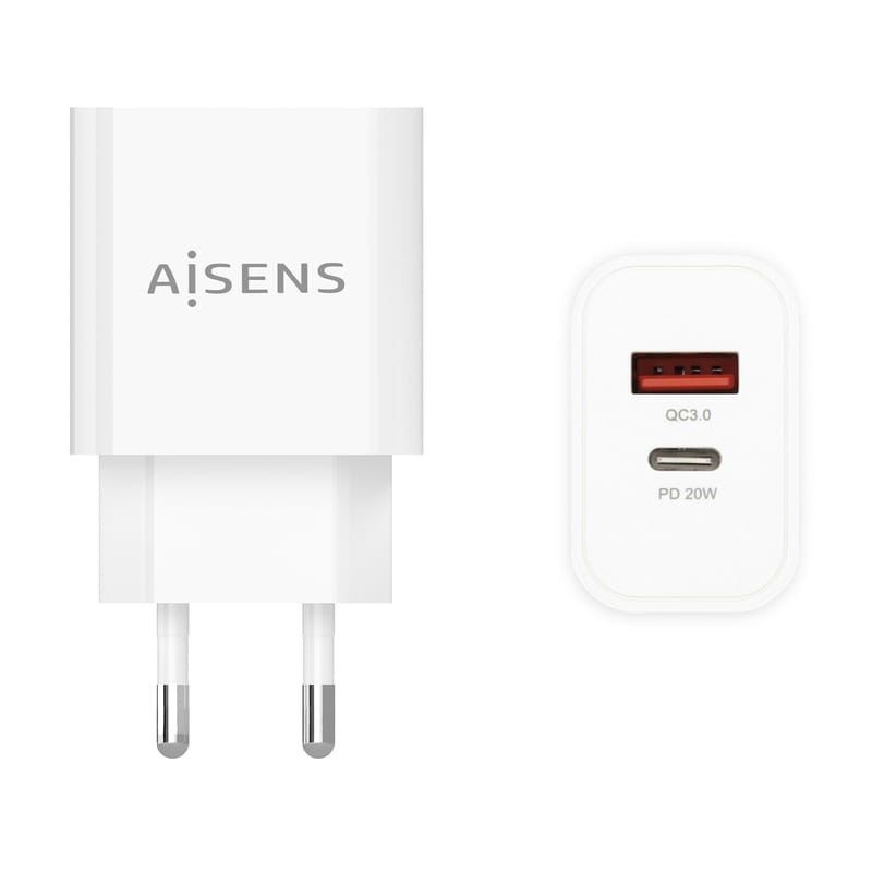 Aisens A110-0681 20W USB-C USB-A Branco - Carregador de parede