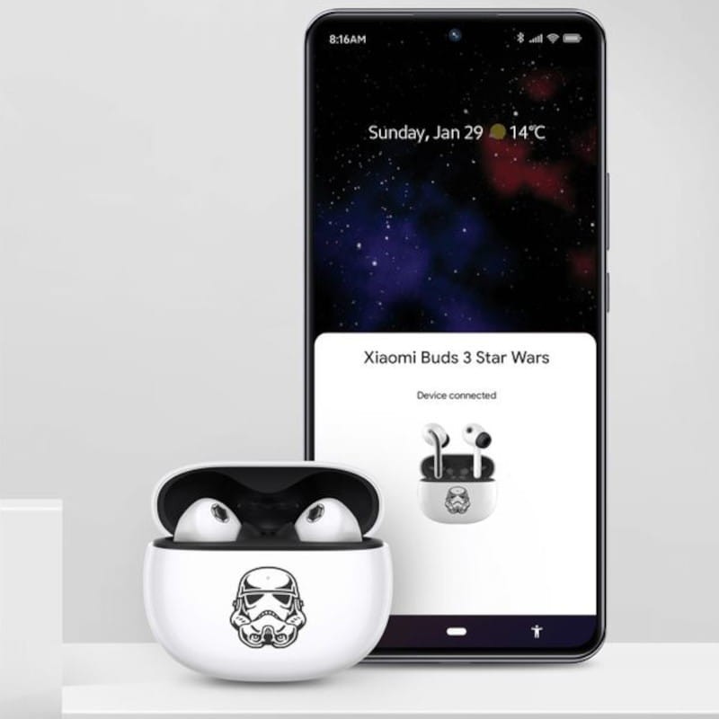 Auriculares Xiaomi Buds 3 Star Wars Edition Stormtrooper Branco 4