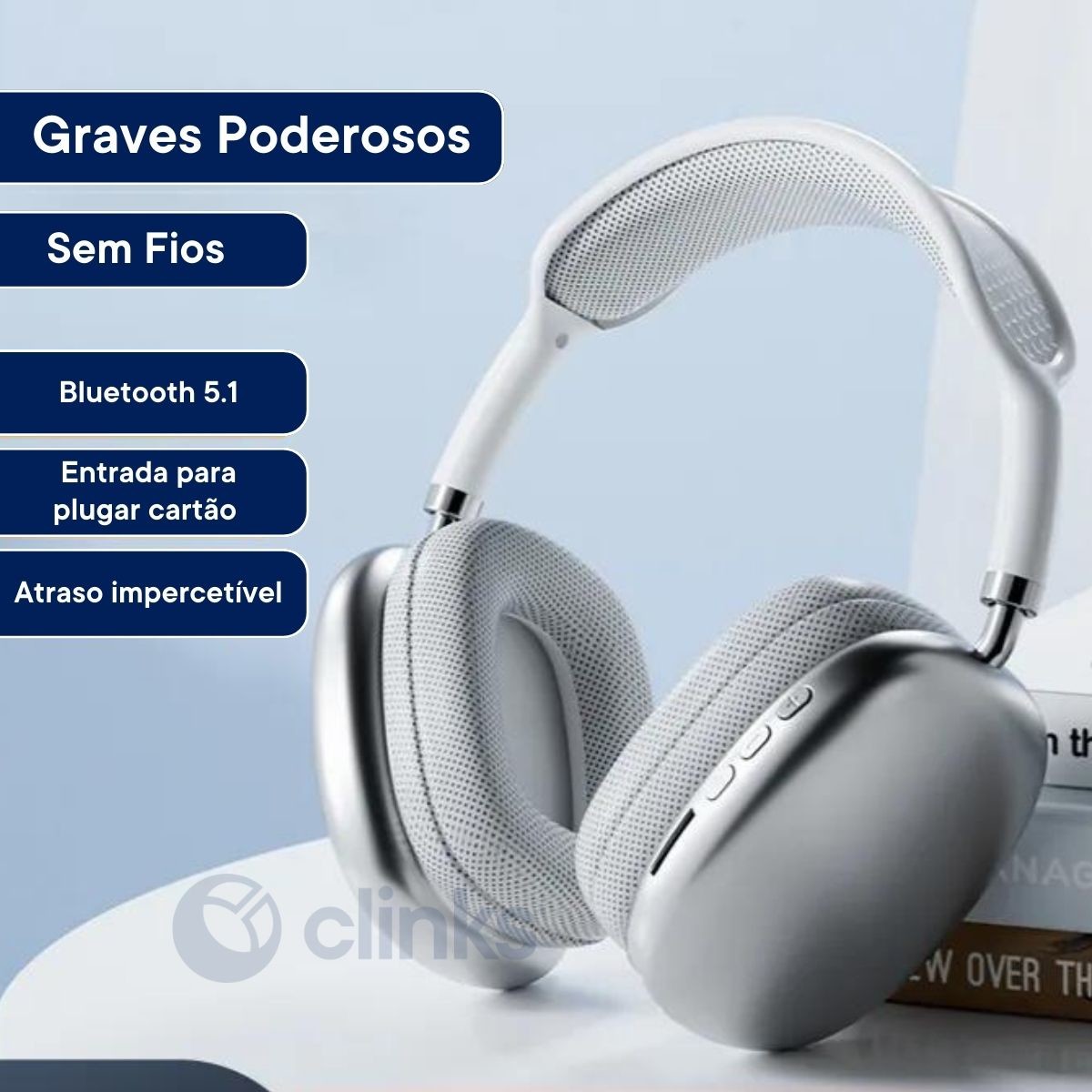 Auscultadores Headphones Max Bluetooth P9 Preto 11