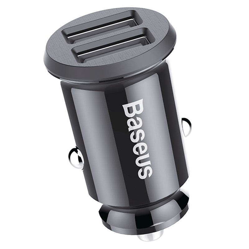 Baseus Carregador de Carro Duplo USB 3.1A Small Rice Grain Preto 3