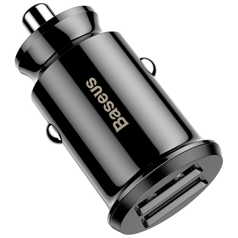 Baseus Carregador de Carro Duplo USB 3.1A Small Rice Grain Preto 6