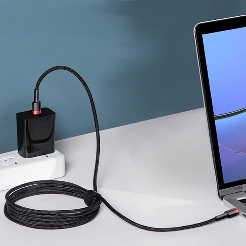 Cabo Baseus USB tipo C para USB tipo C 60W 1M 2