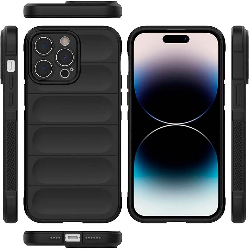 Capa de silicone Wave iPhone 15 Pro Cinzento Escuro 4